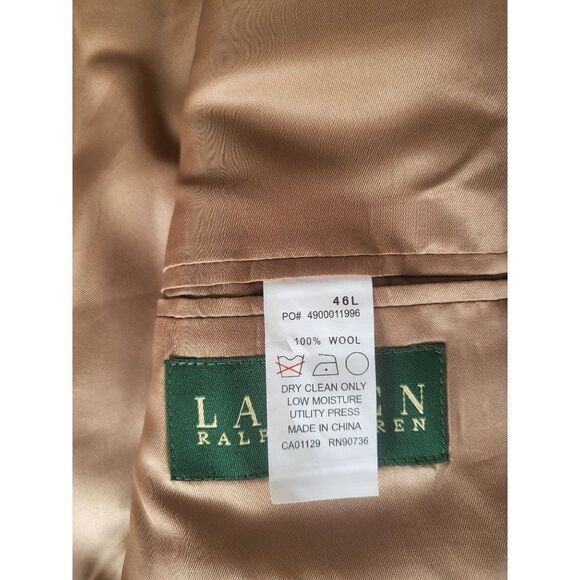 Lauren Ralph Lauren Sports Blazer Men Sz 46 L‎ Wool 2 Button - Picture 6 of 6